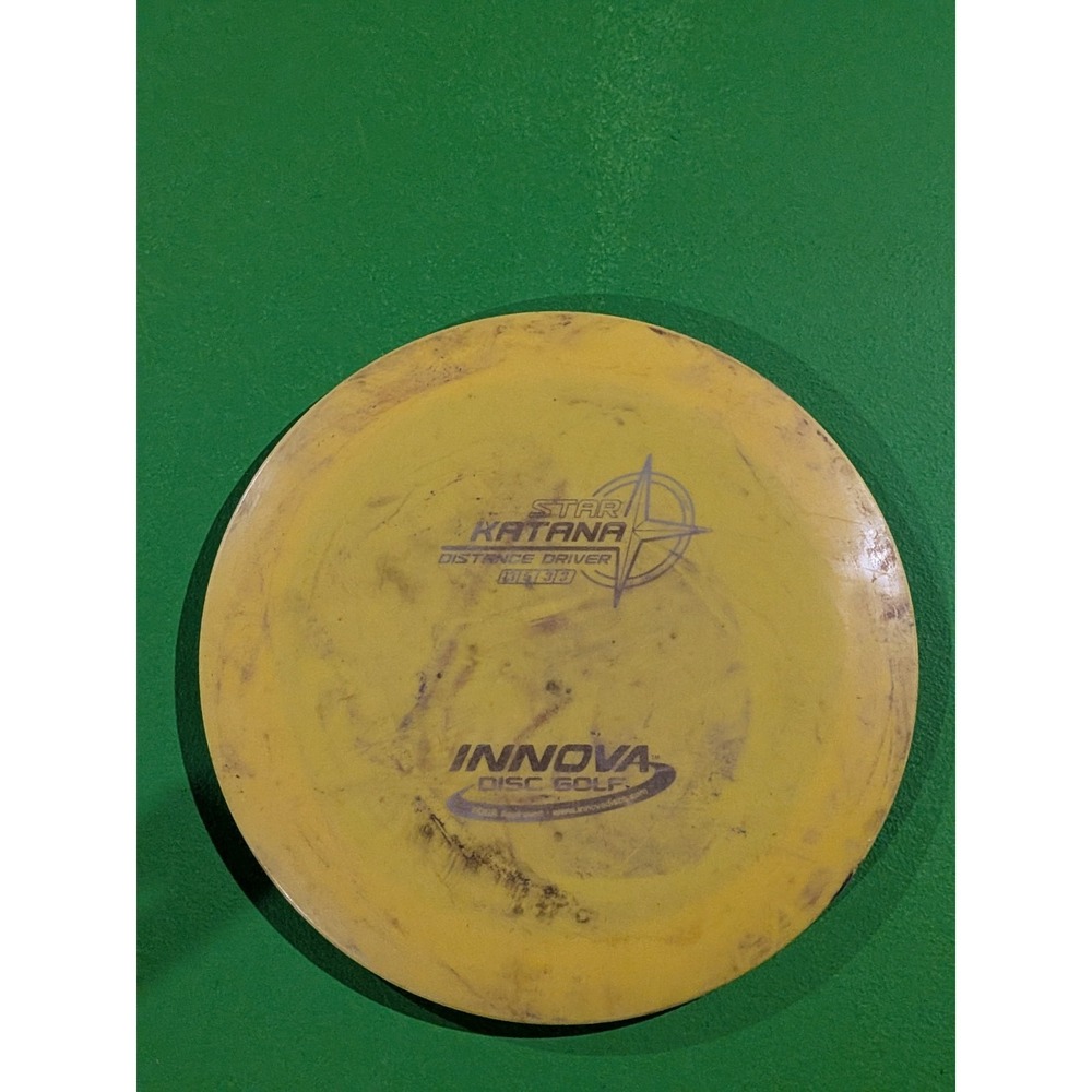 Innova Star Katana Penned 171g No Dome/Flat Yellow Distance Driver Used
